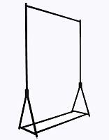 Вешало "Лофт" для одежды одноярусное, цвет черный LT-0031