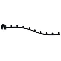 Кронштейн черный с 9-ю шариками на овальную трубу BLACK U-220136