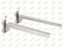 Кронштейн под полку с двойным захватом левый,250 мм 2250SX S
