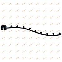 Кронштейн черный с 9-ю шариками на овальную трубу BLACK U-220136